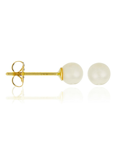 Boucles d'oreilles "My Pearl" Or Jaune 375/1000 Perles Blanches
