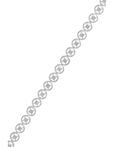 Bracelet Diamants 0,50/112 Or Blanc 375/1000