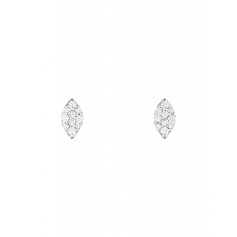 Boucles d'oreilles Maylis Or Blanc Diamant 0,15ct