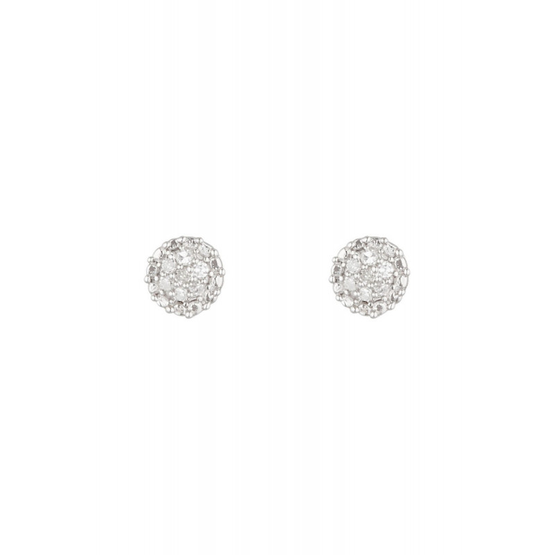 Boucles d'oreilles "Round Stud" Diamants 0,02/14