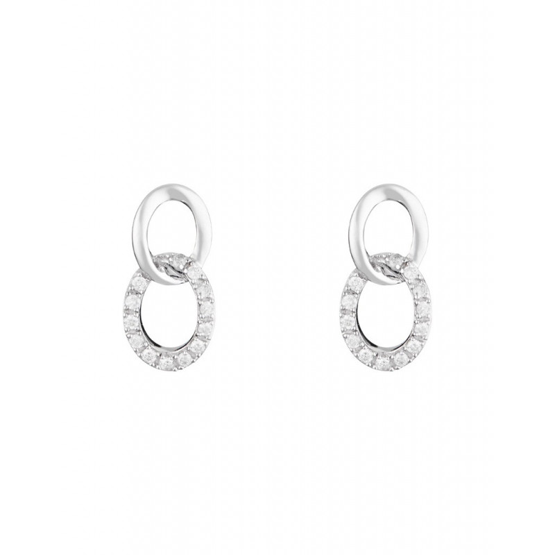 Boucles d'oreilles Forever Linked Or Blanc Diamant 0,21ct