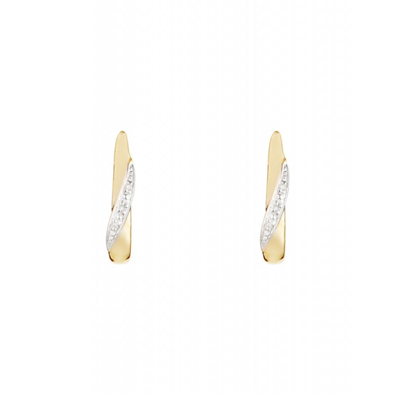 Boucles d'oreilles Valparaiso Or Jaune Diamant 0,02ct